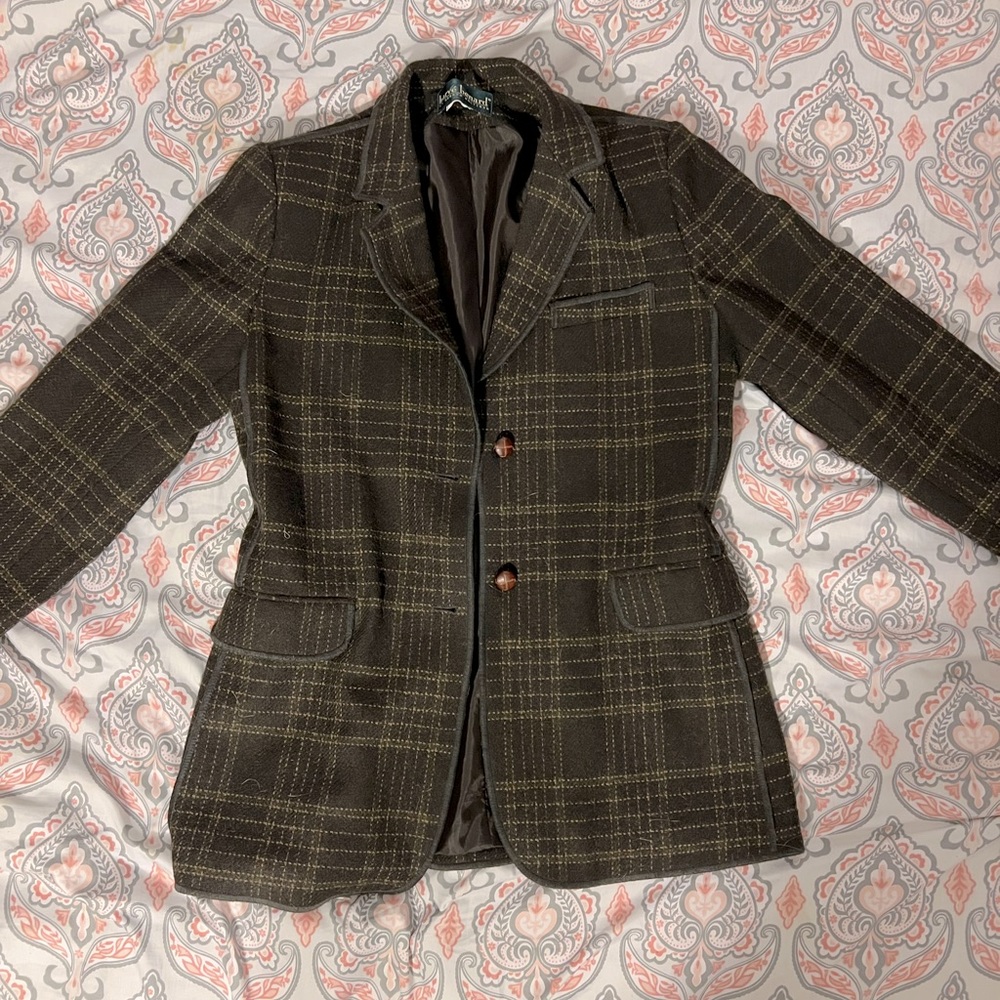 Harve Benard Vintage Women’s Wool Plaid Blazer Jacket